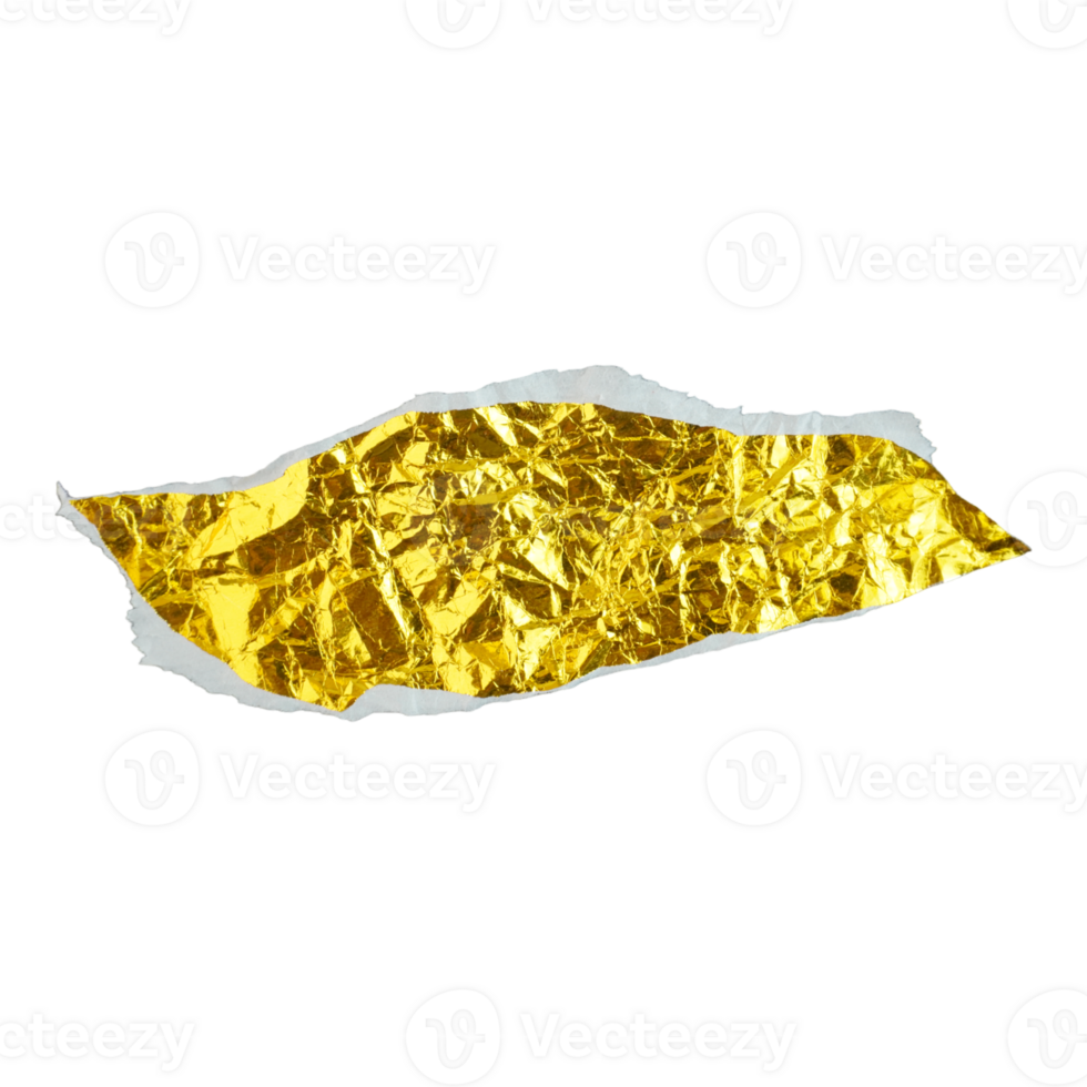 Decoration Ripped Crumpled Gold Paper png