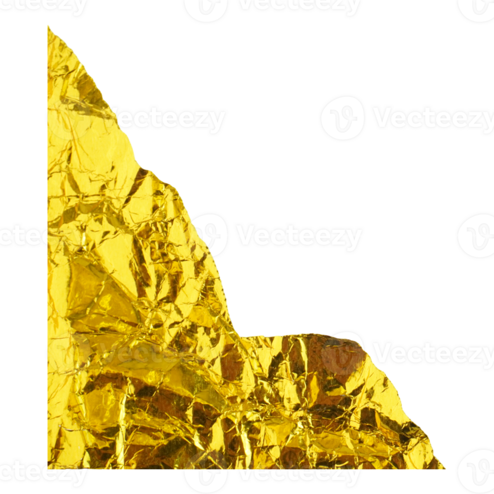 Scrapbook Ripped Crumpled Gold Paper png