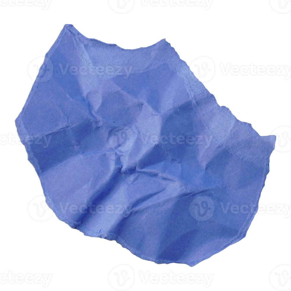 Artwork Ripped Crumpled Blue Paper png