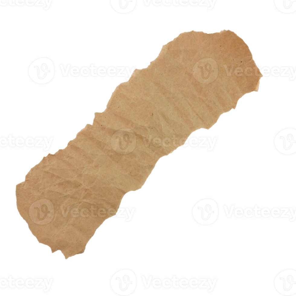 Cutout Ripped Crumpled Brown Paper 25351762 PNG
