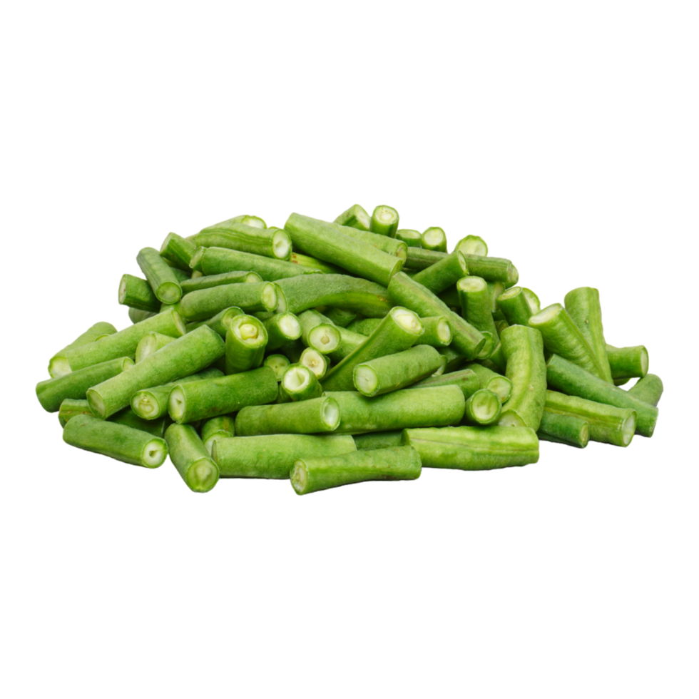 Long bean slices isolated, transparent background png