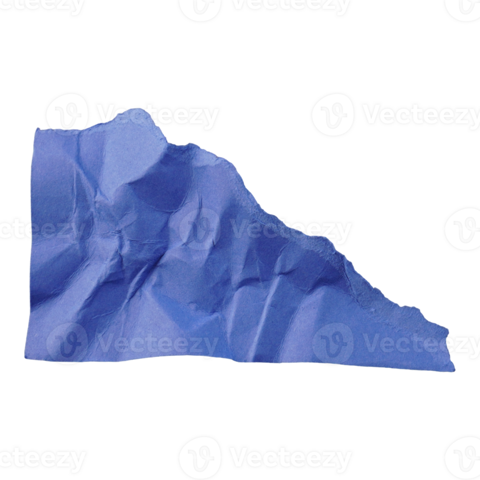 decoratie gescheurd verfrommeld blauw papier png