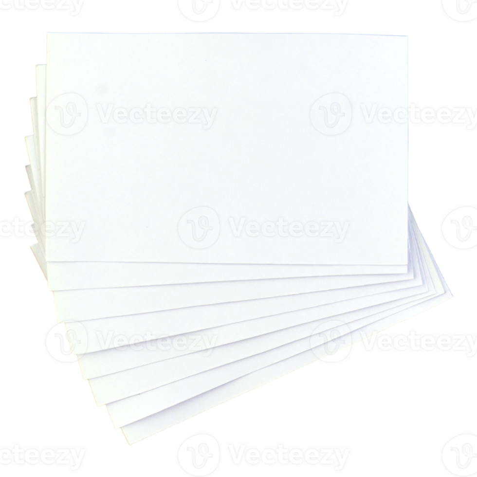 White Paper Card Cutout png