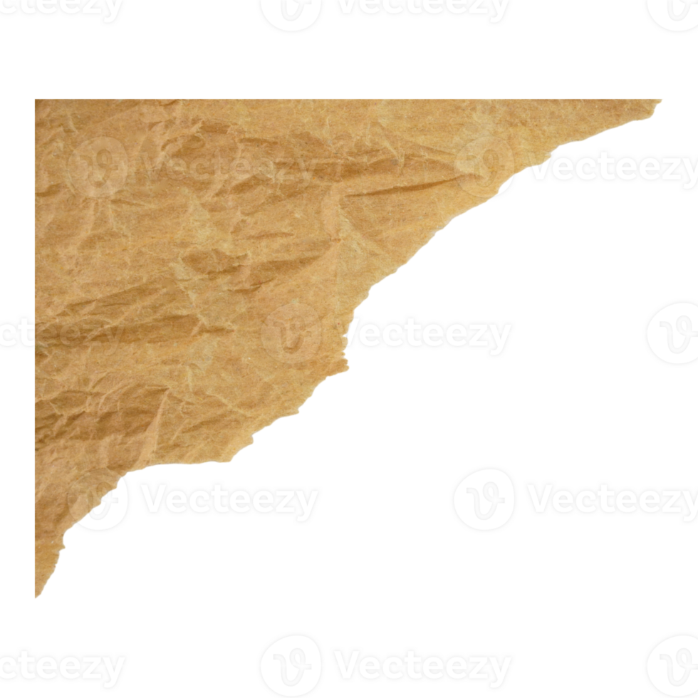 Corner Ripped Crumpled Brown Paper png