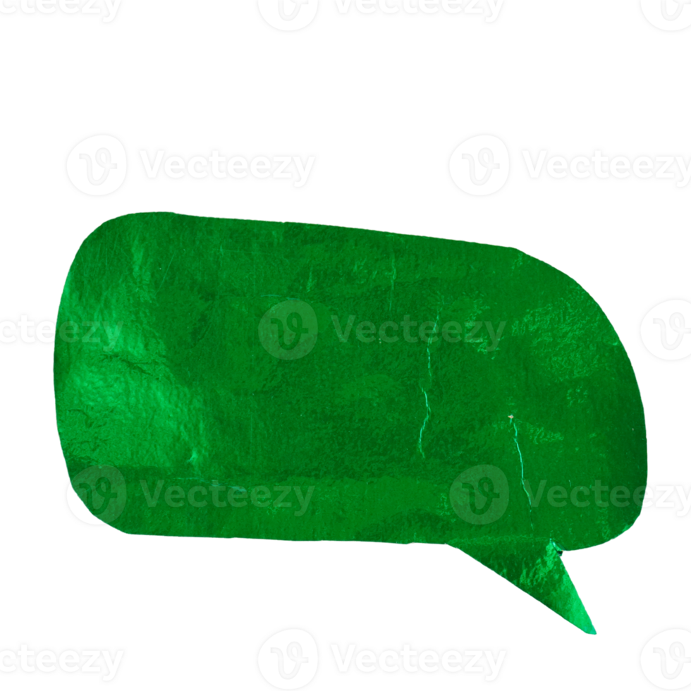 Label Tag of Green Paper Speech Bubble png
