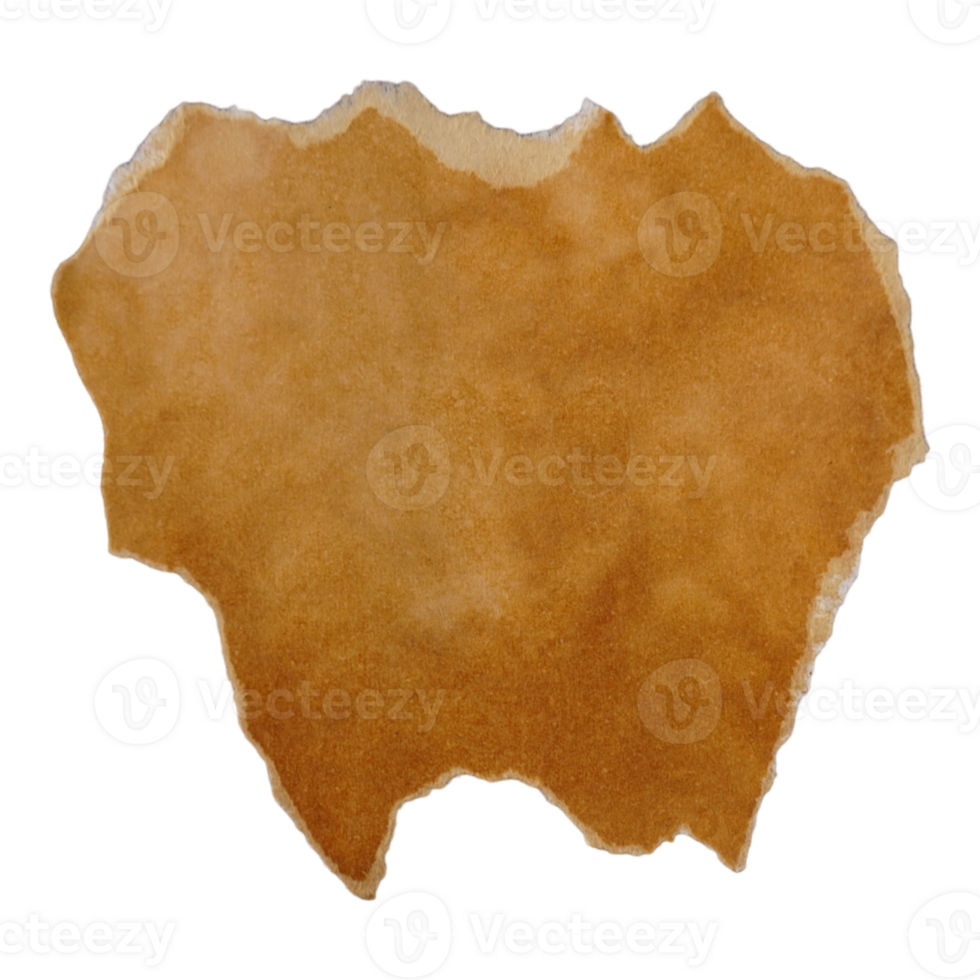 Artistic Ripped Brown Old Paper Cutout png
