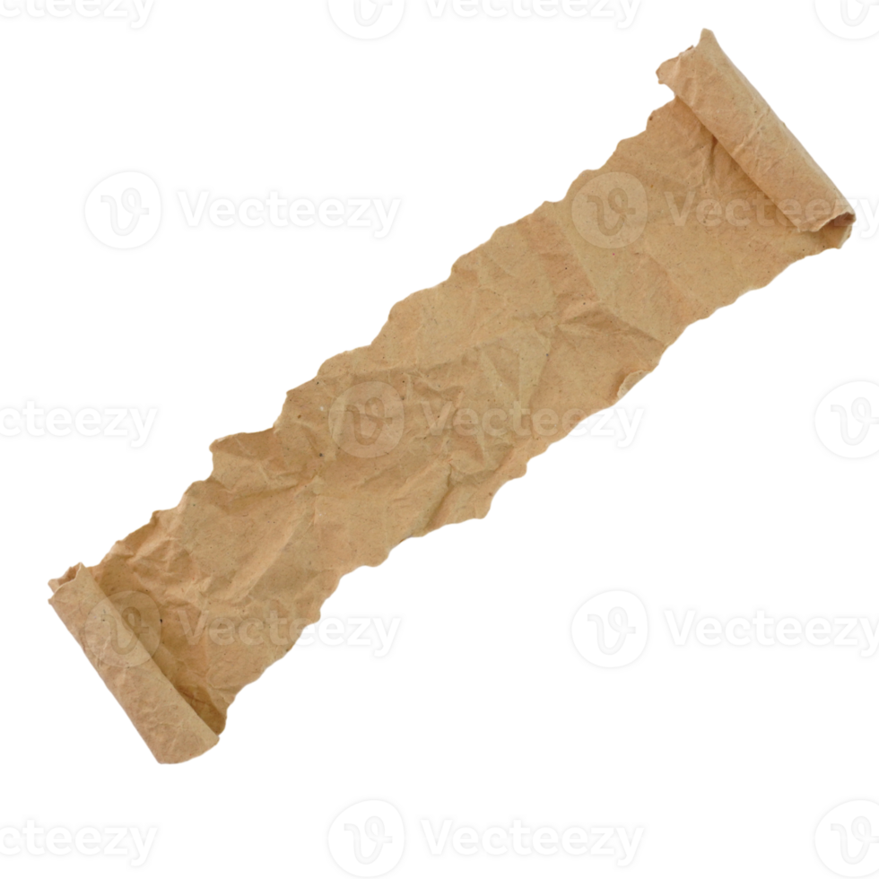 Roll Ripped Crumpled Brown Paper png