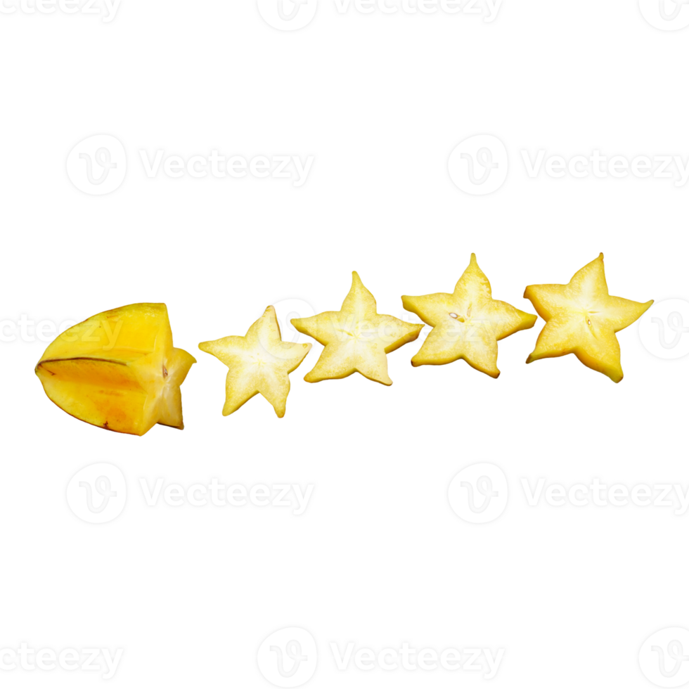 Fresh Star Fruit Cutout png
