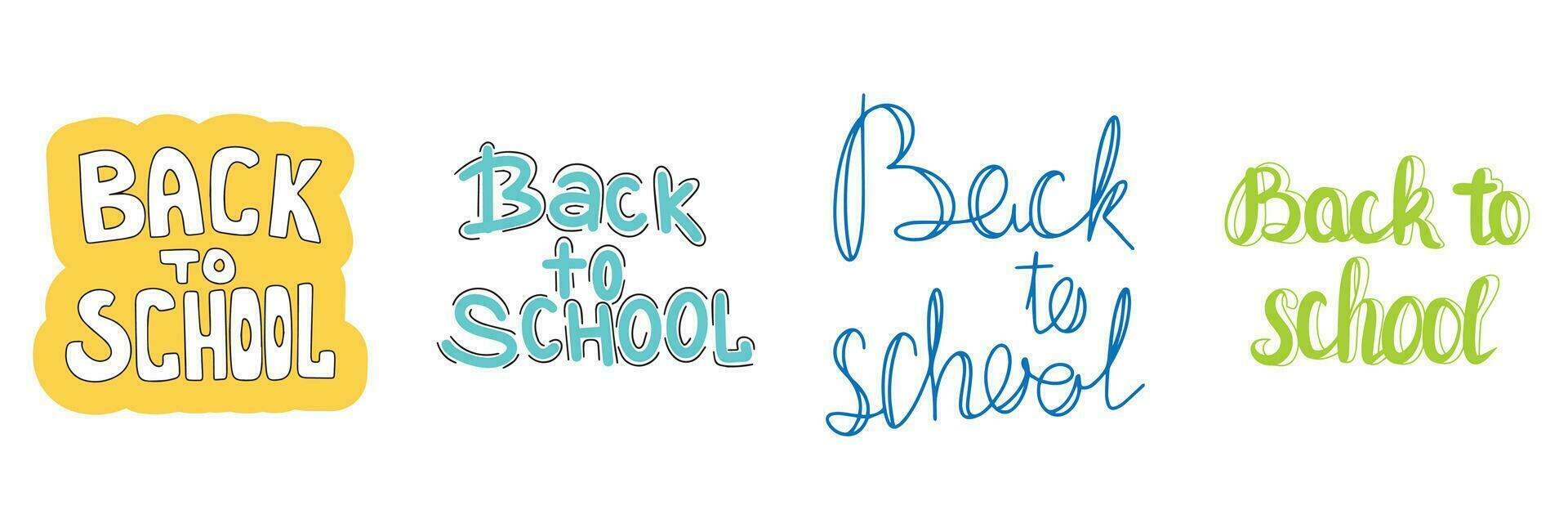 Back to school lettering. Color hand lettering quote. Quarantine Shirt Design. Education. Return to class concept. vector
