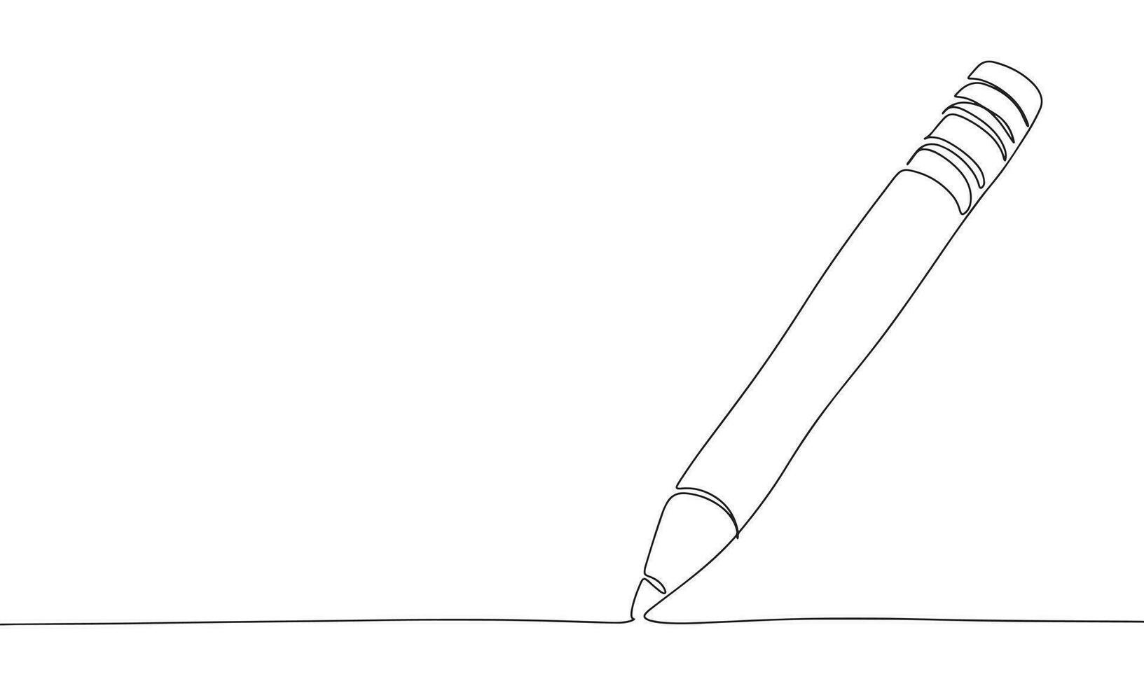 Continuous line pencil art. Single line art concept. Line art, outline, banner in minimalism style. Vector illustration