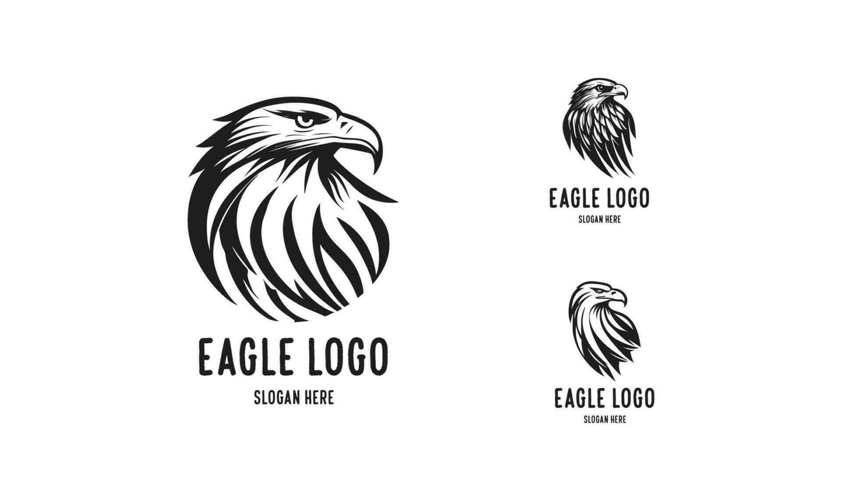Eagle logo vector. Stylized graphic eagle bird logo template. vector