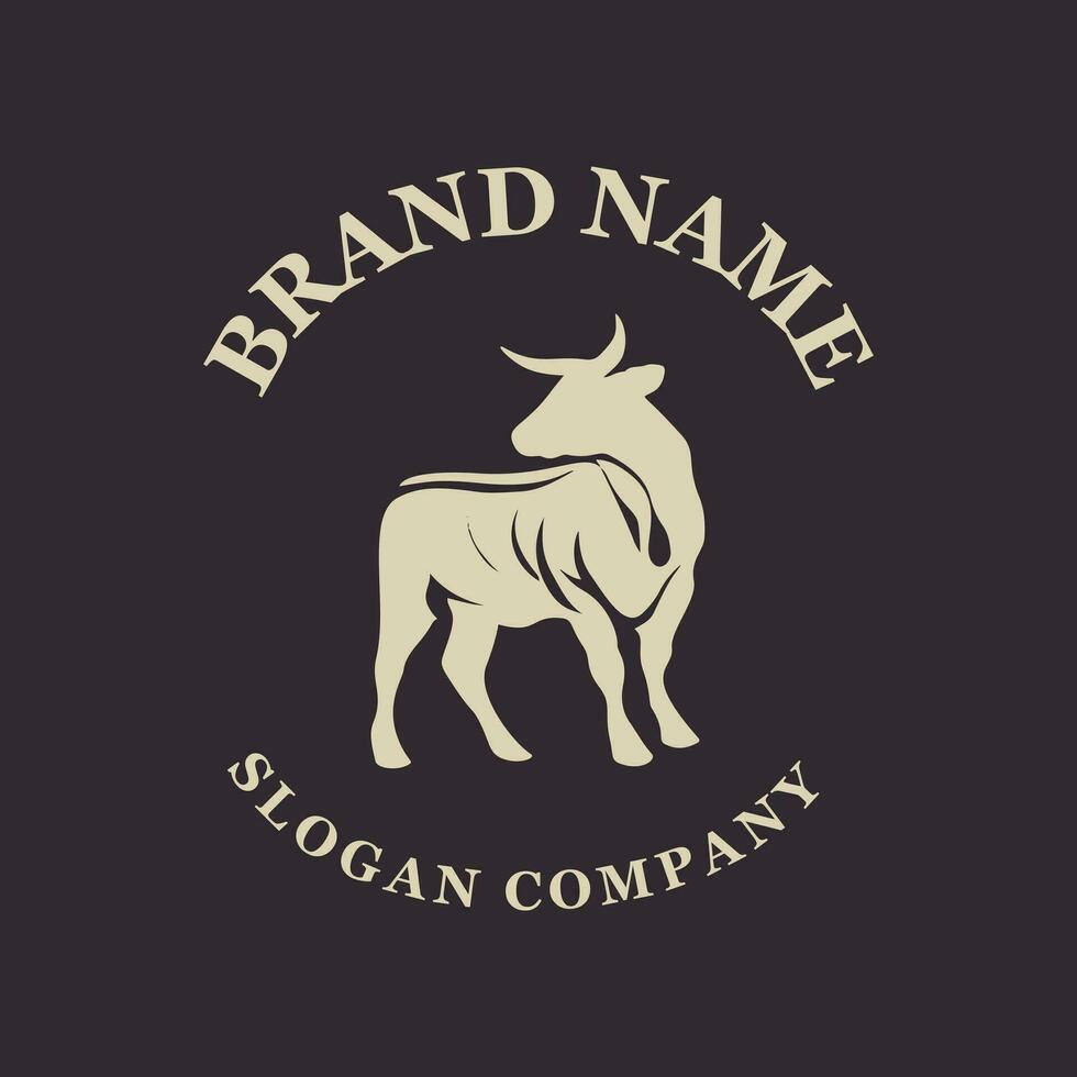 Bull logo. Premium logo for steakhouse, steakhouse or butchery. vector