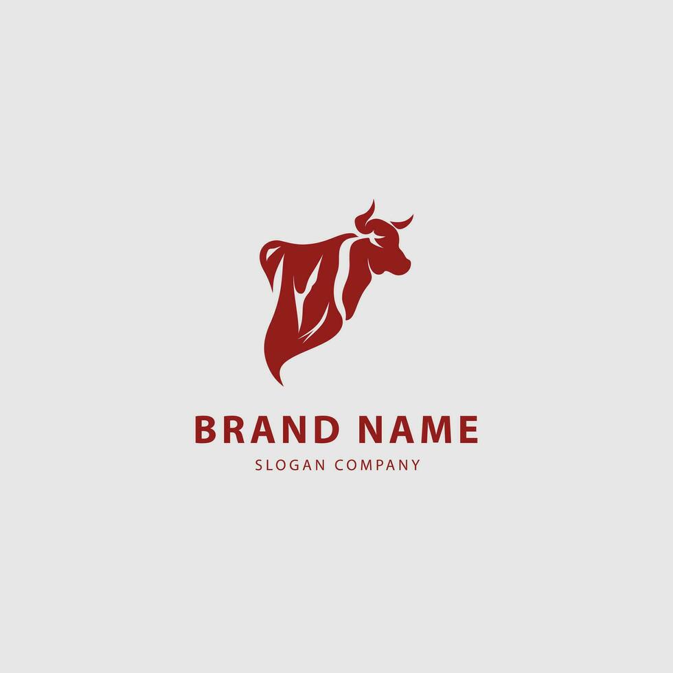 Bull logo. Premium logo for steakhouse, steakhouse or butchery. vector