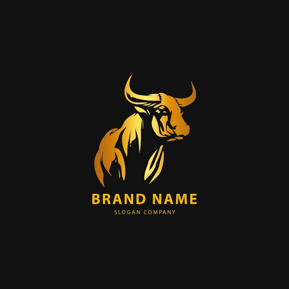 Bull logo. Premium logo for steakhouse, Steakhouse or butchery. vector