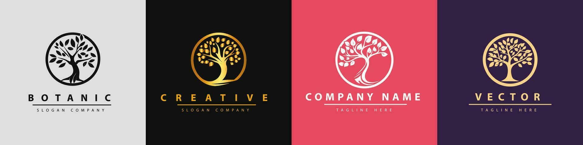 Tree vector icon. Logo design Premium Vector.