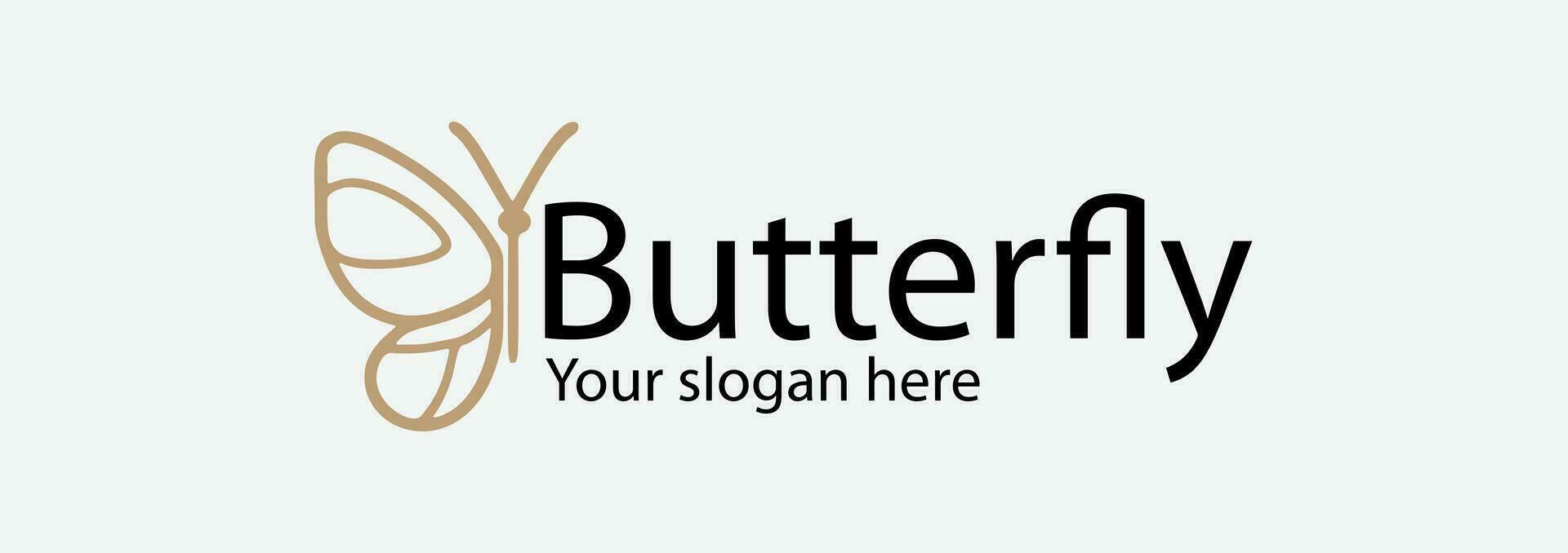 Butterfly logo. Luxury butterfly logo icon vector. vector