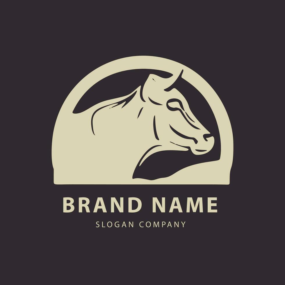 Bull logo. Premium logo for steakhouse, steakhouse or butchery. vector