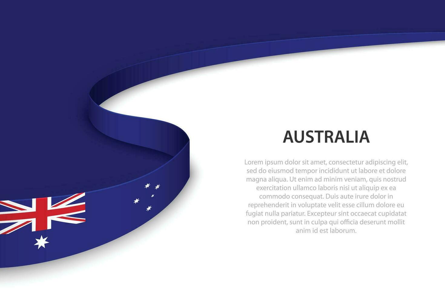 ola bandera de Australia con copyspace antecedentes. vector