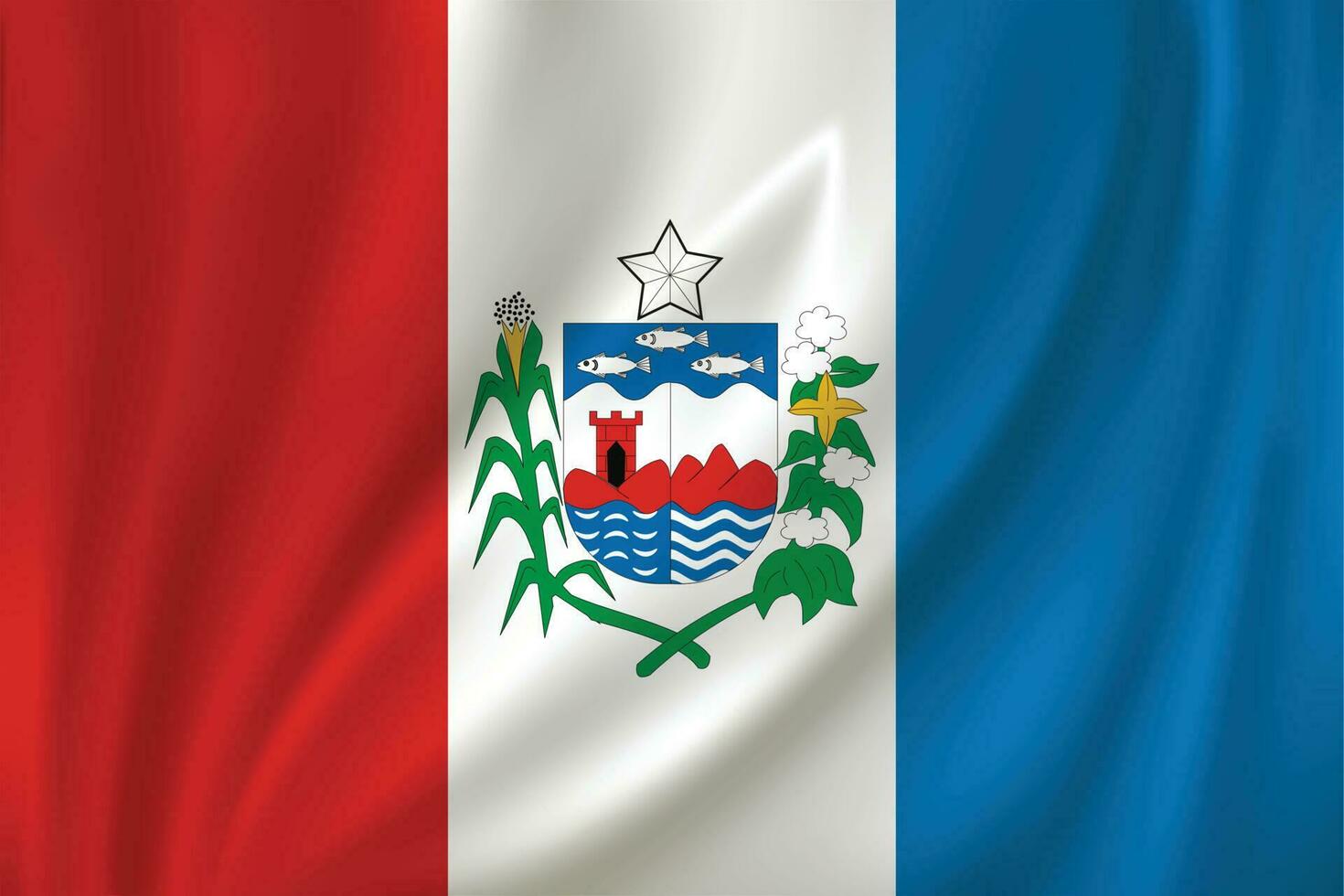 Flag waving in the wind vector