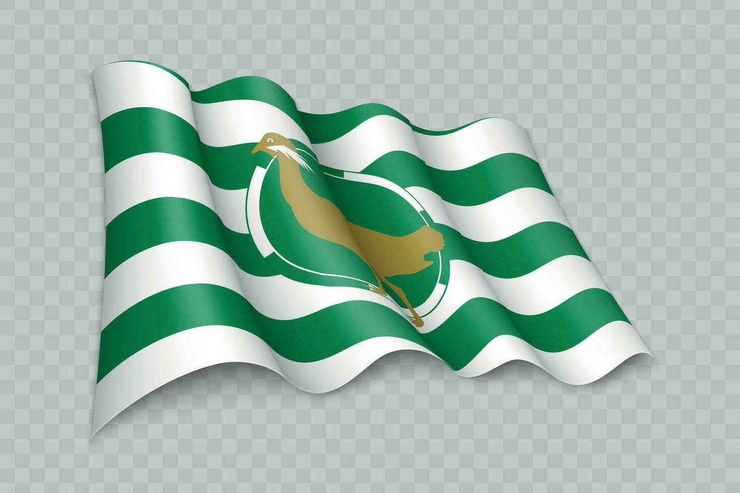 3D Realistic waving Flag of Wiltshire is a county of England vector