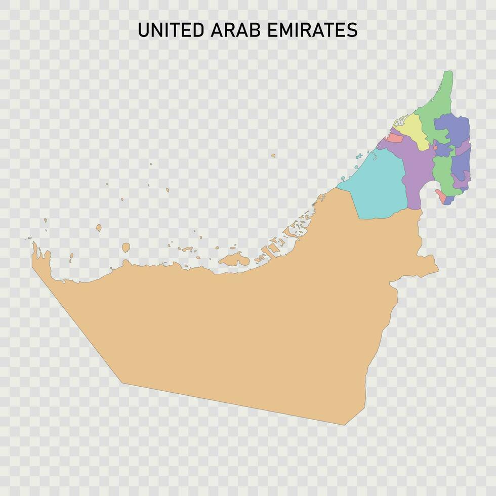 aislado de colores mapa de vector