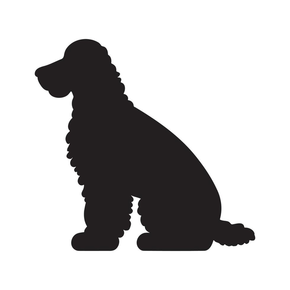 perro silueta logo aislado en blanco antecedentes vector