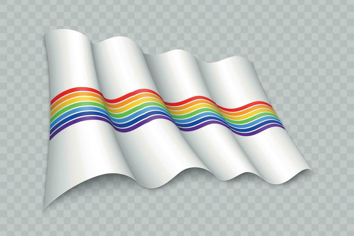 3D Realistic waving Flag of Jewish Autonomous is a region of Russia vector