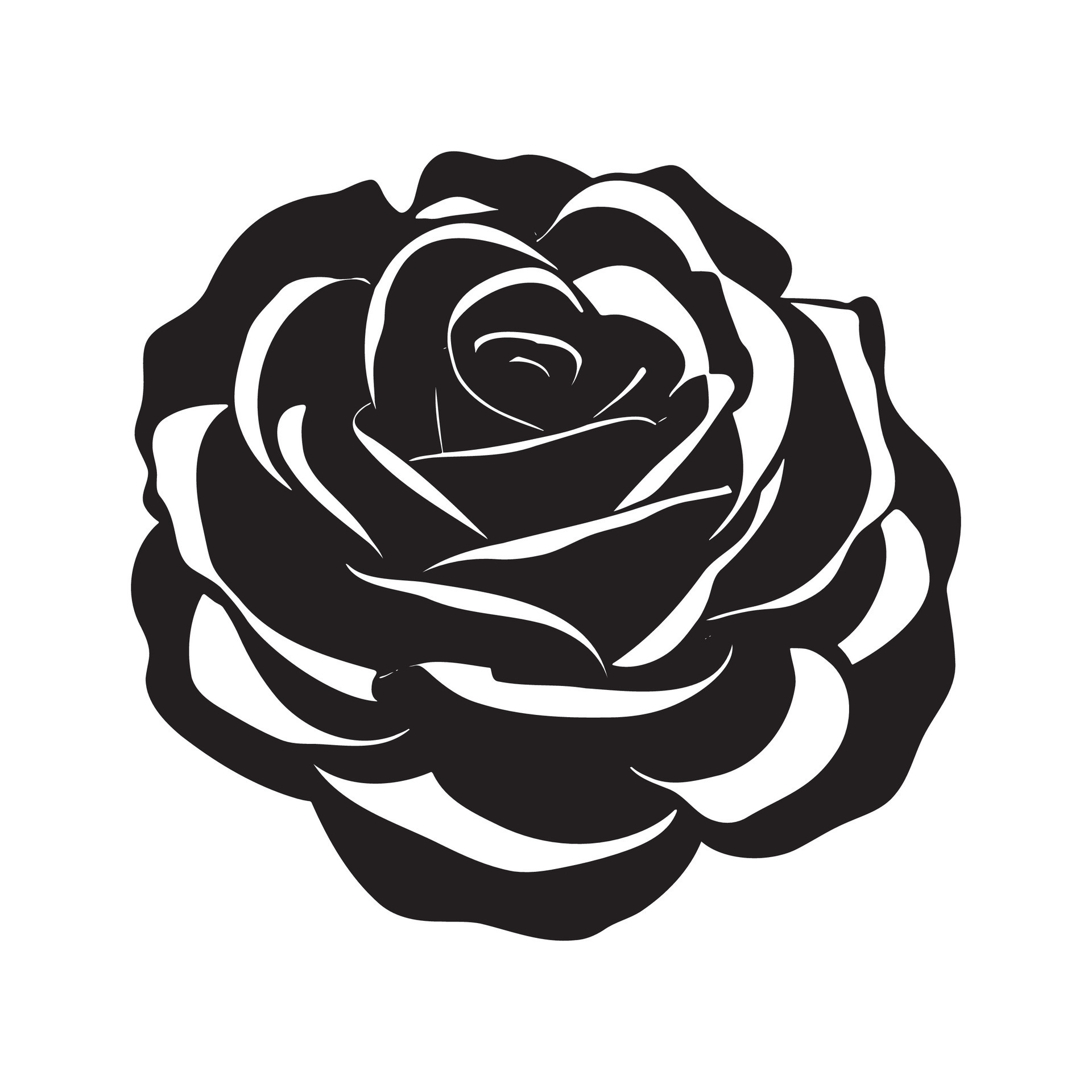 rose silhouette for logo