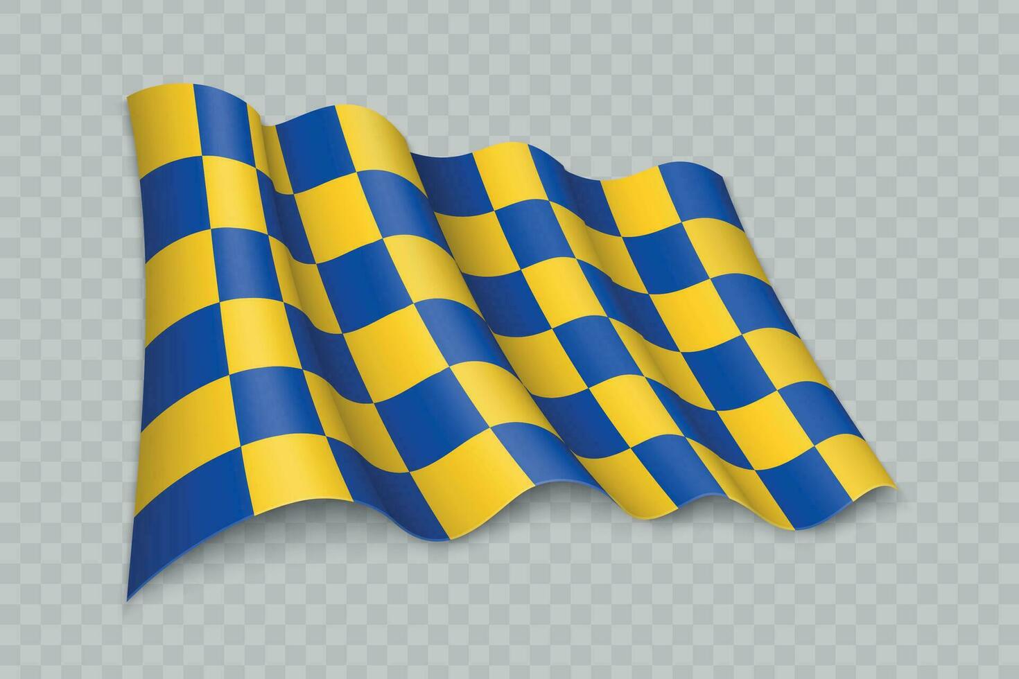 3d realista ondulación bandera de surrey es un condado de Inglaterra vector