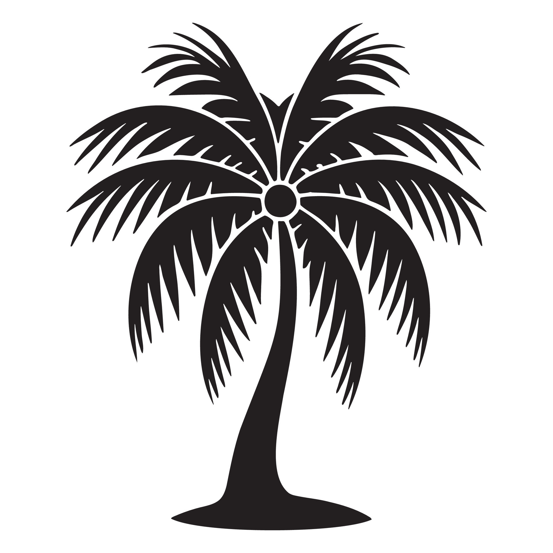 Palm tree silhouette logo isolated on white background 25355449 Vector ...