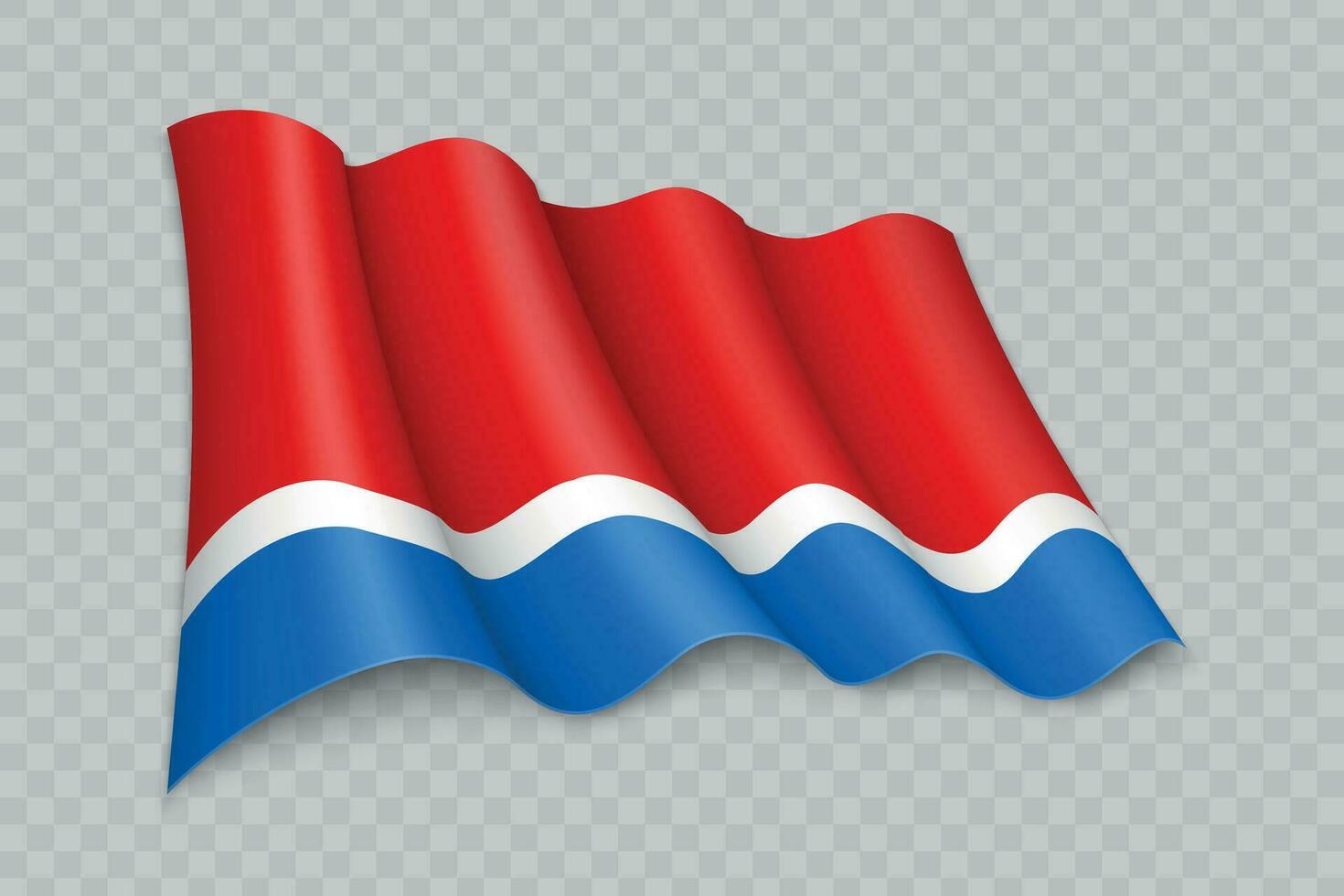 3D Realistic waving Flag of Amur Oblast is a region of Russia vector