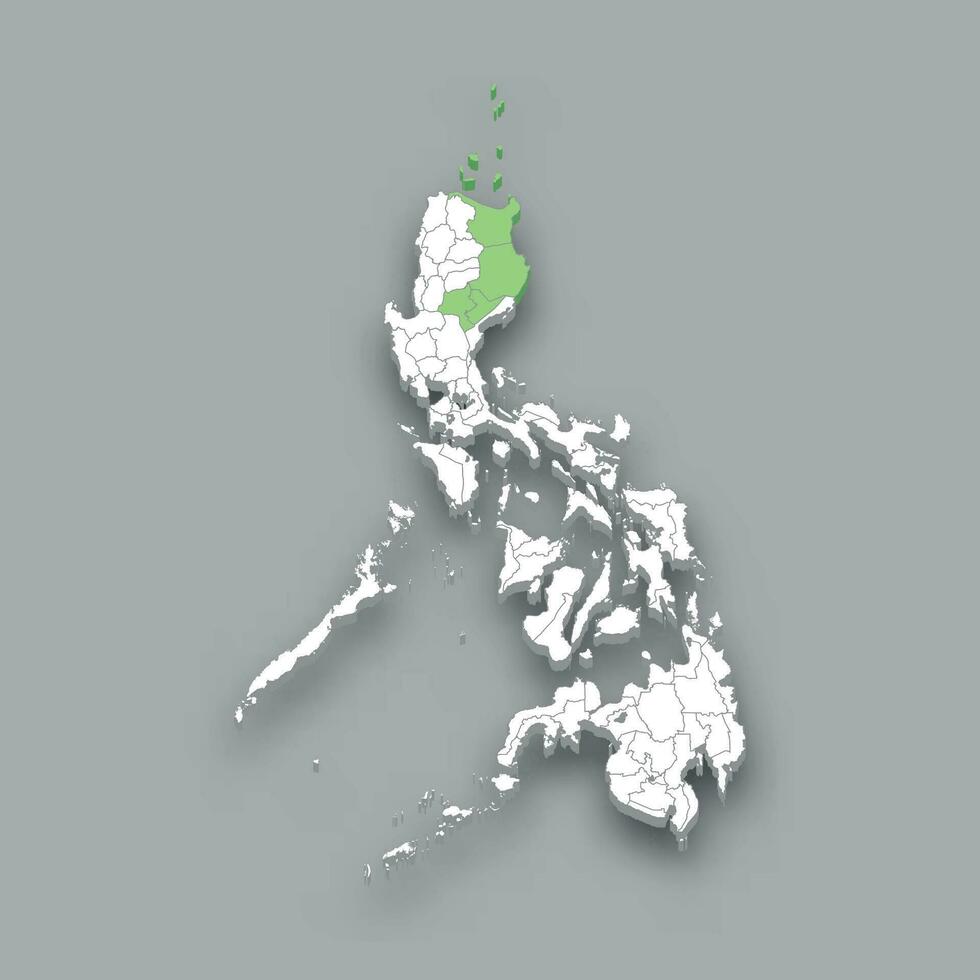 Cagayan Valley region location within Philippines map vector