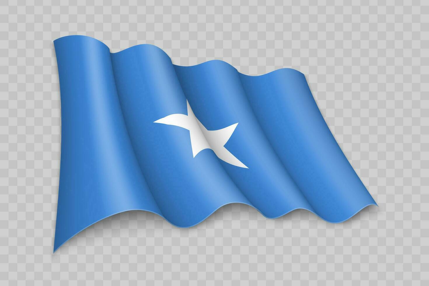 3D Realistic waving Flag of Somalia vector
