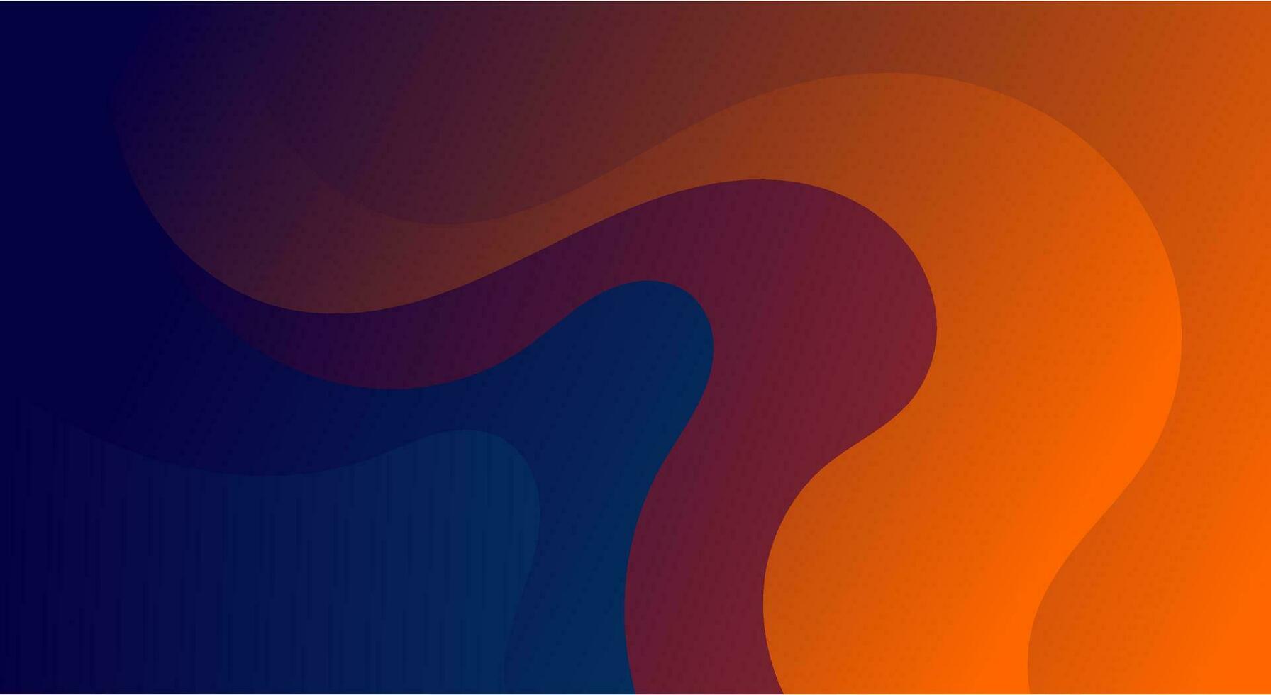 Orange and blue modern background wallpaper vector