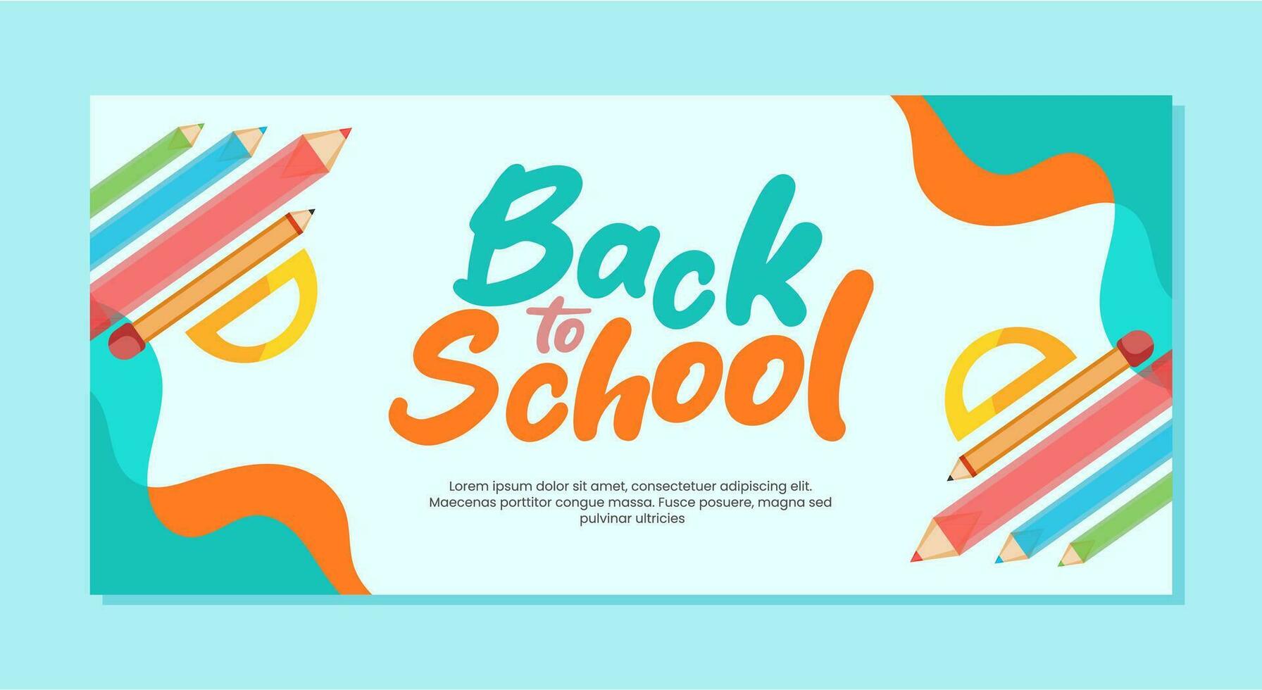 Back to school banner template design vector illustrations