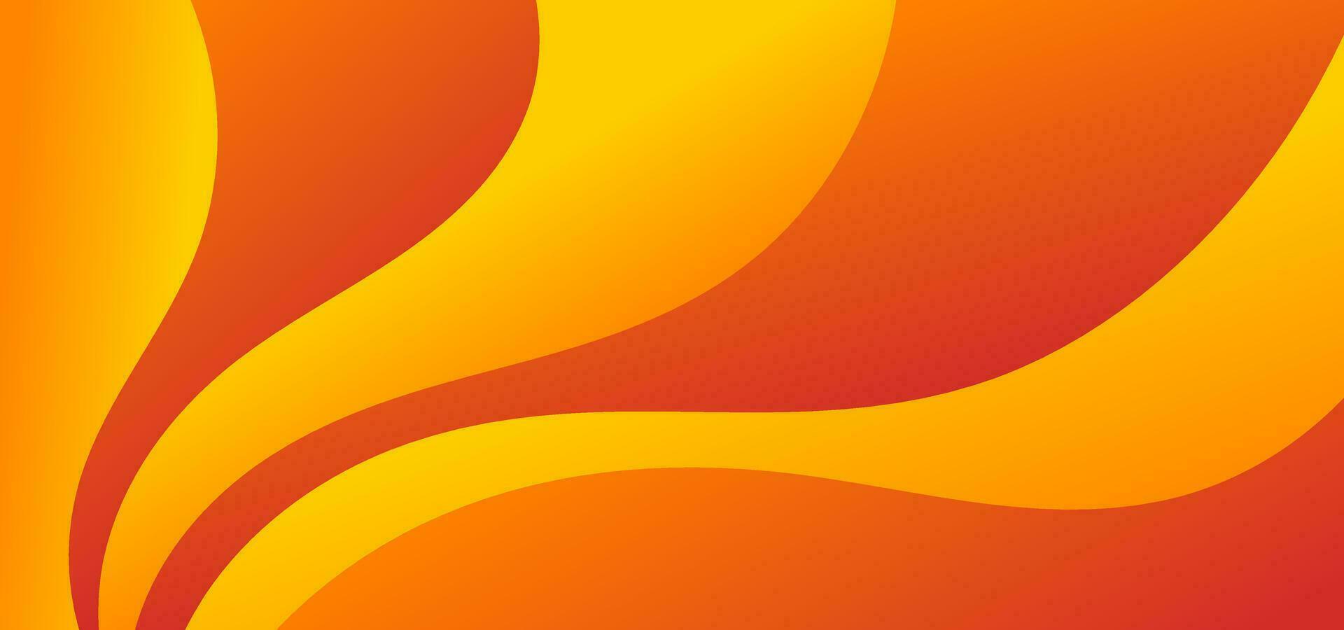 Abstract orange and yellow wave background vector