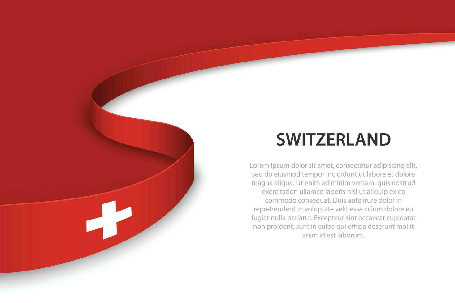 ola bandera de Suiza con copyspace antecedentes vector