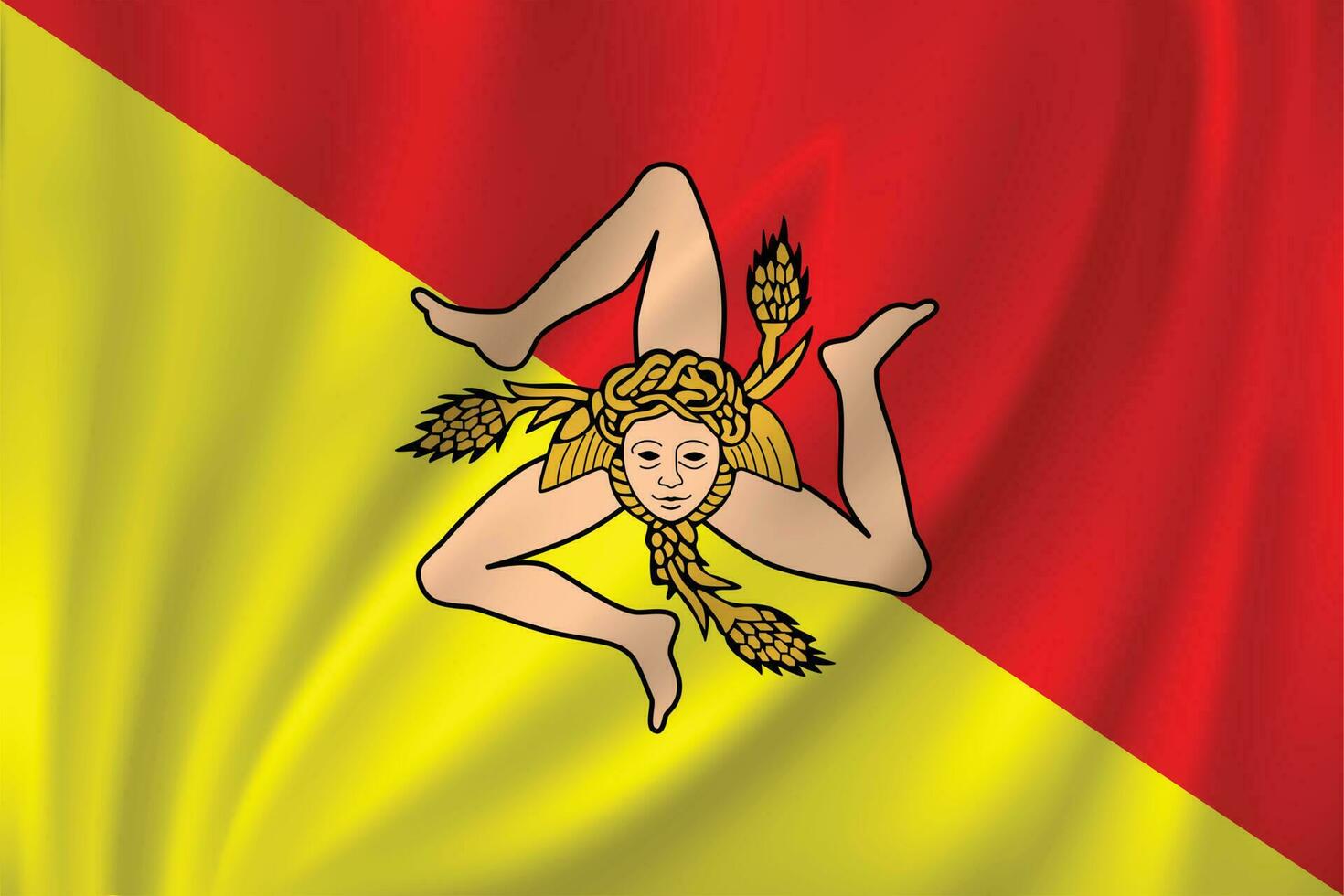 Flag waving in the wind vector