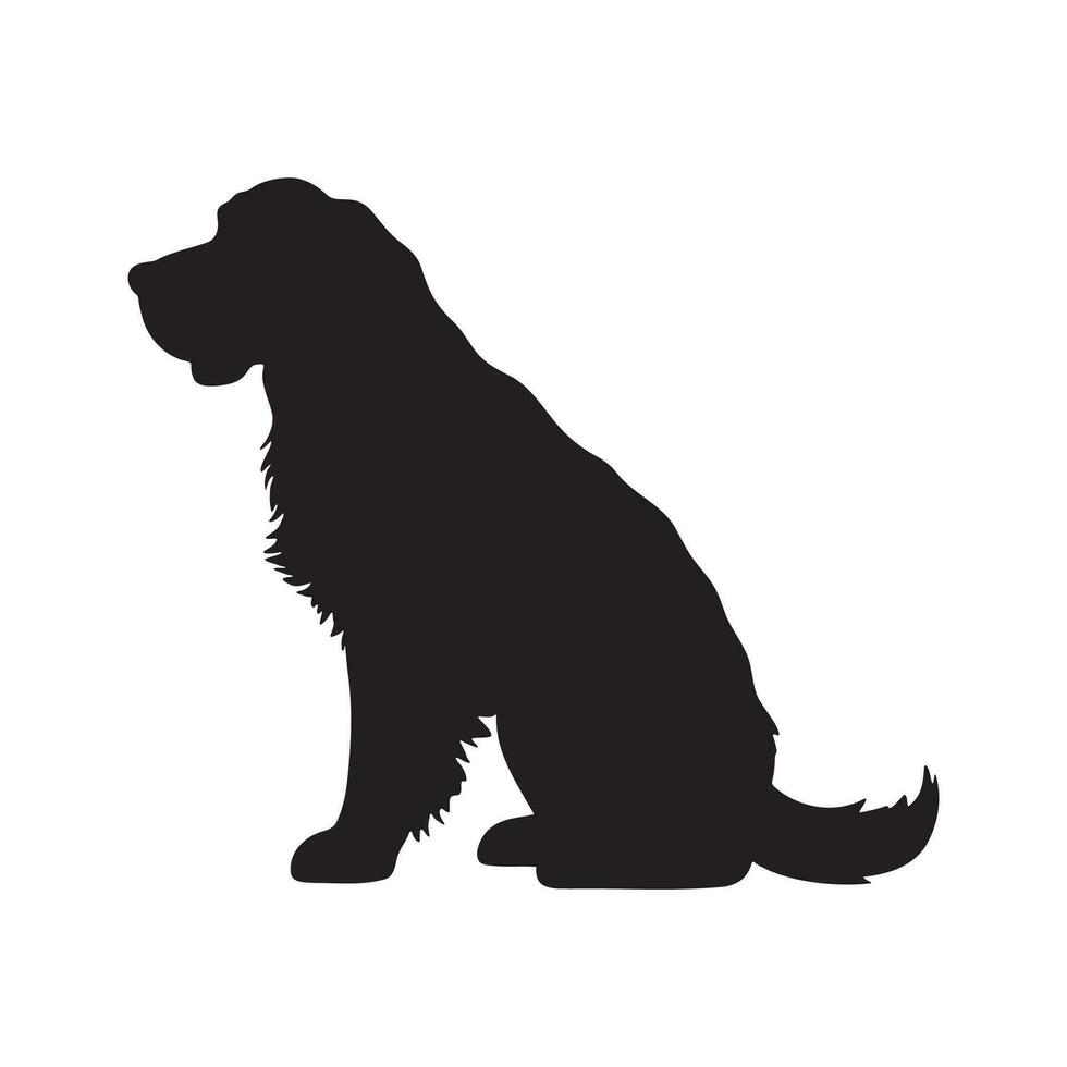 Dog silhouette logo isolated on white background vector
