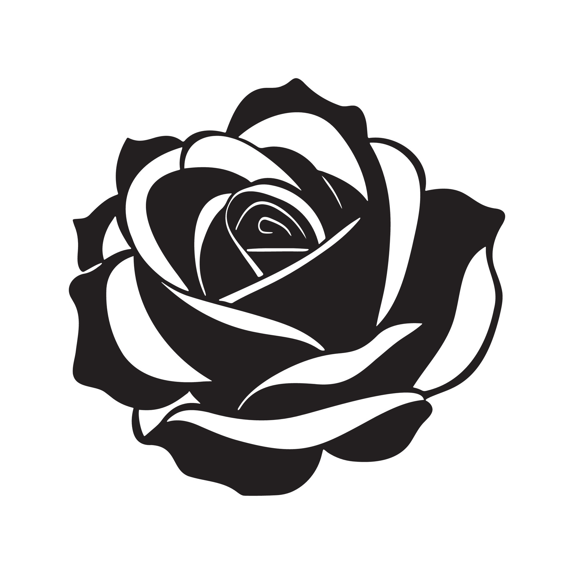 rose silhouette for logo
