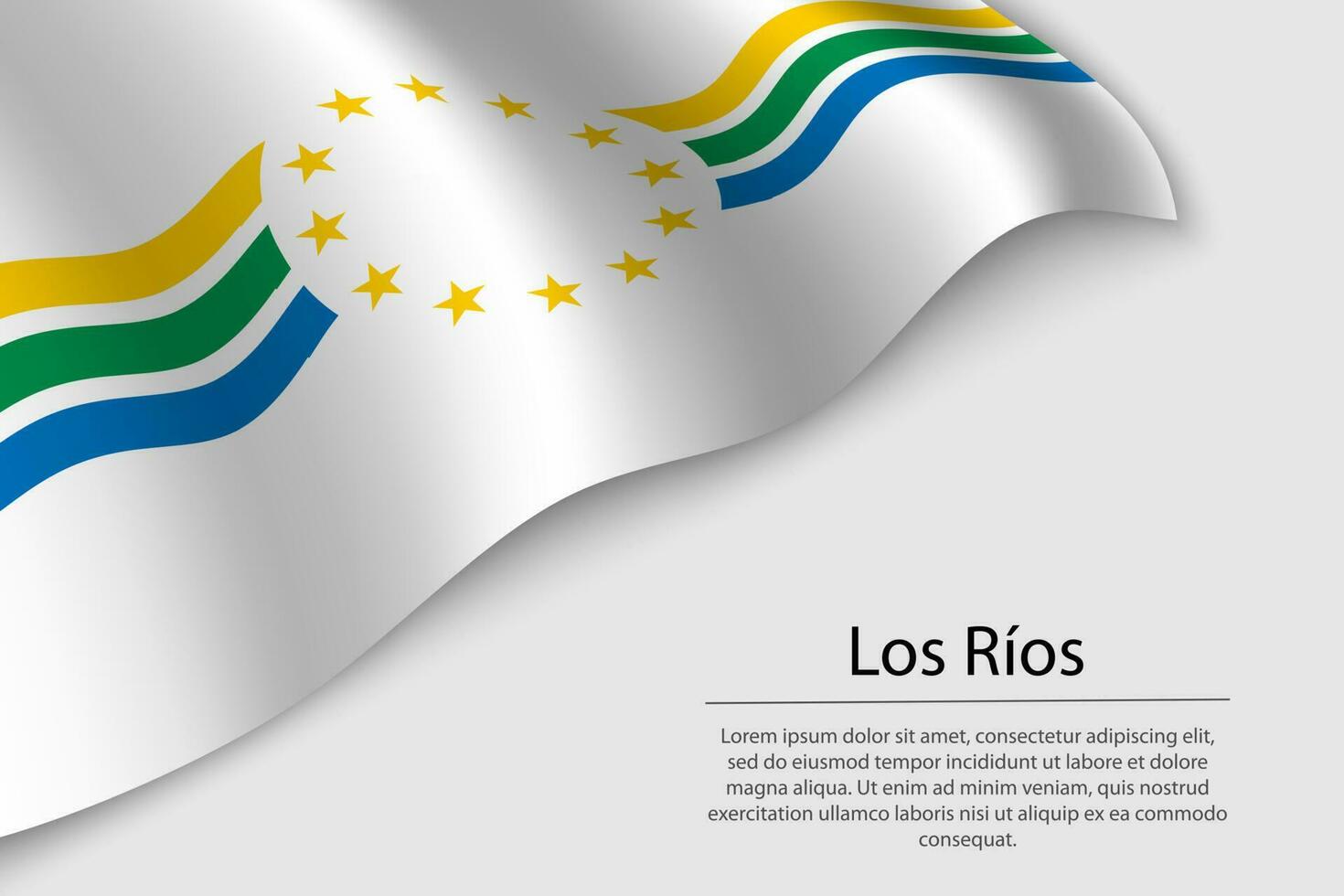Waviing flag of Los Rios vector