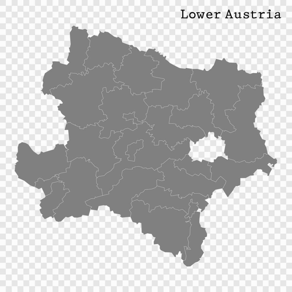 High Quality map is a state of Austria vector