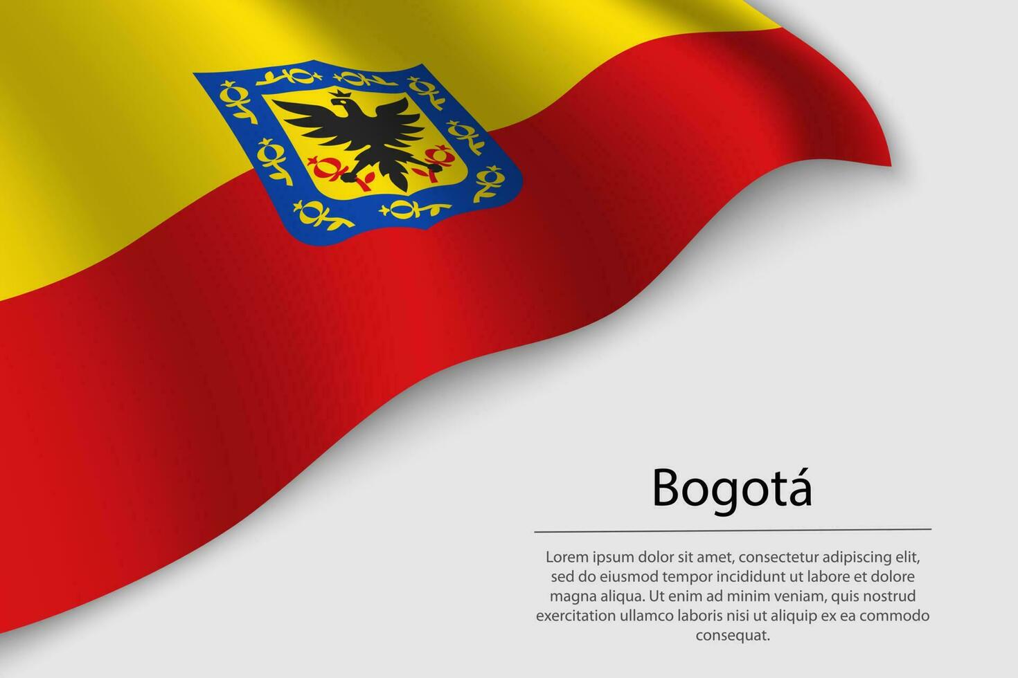 Waviing flag of Bogota vector