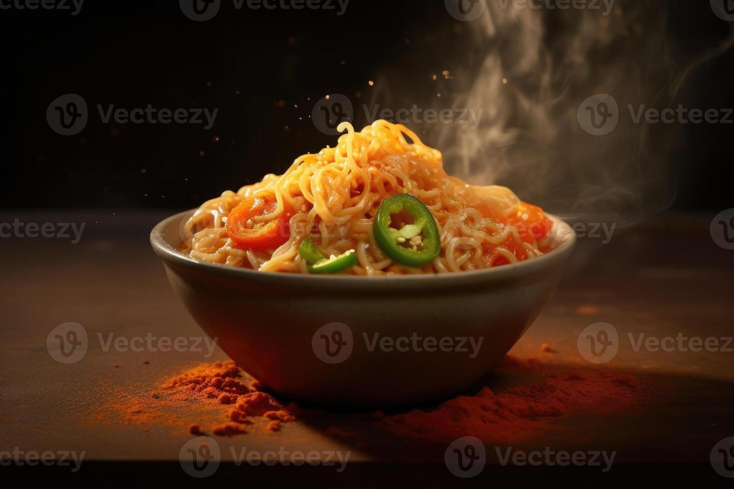 professional food photography instant noodles AI Generated photo