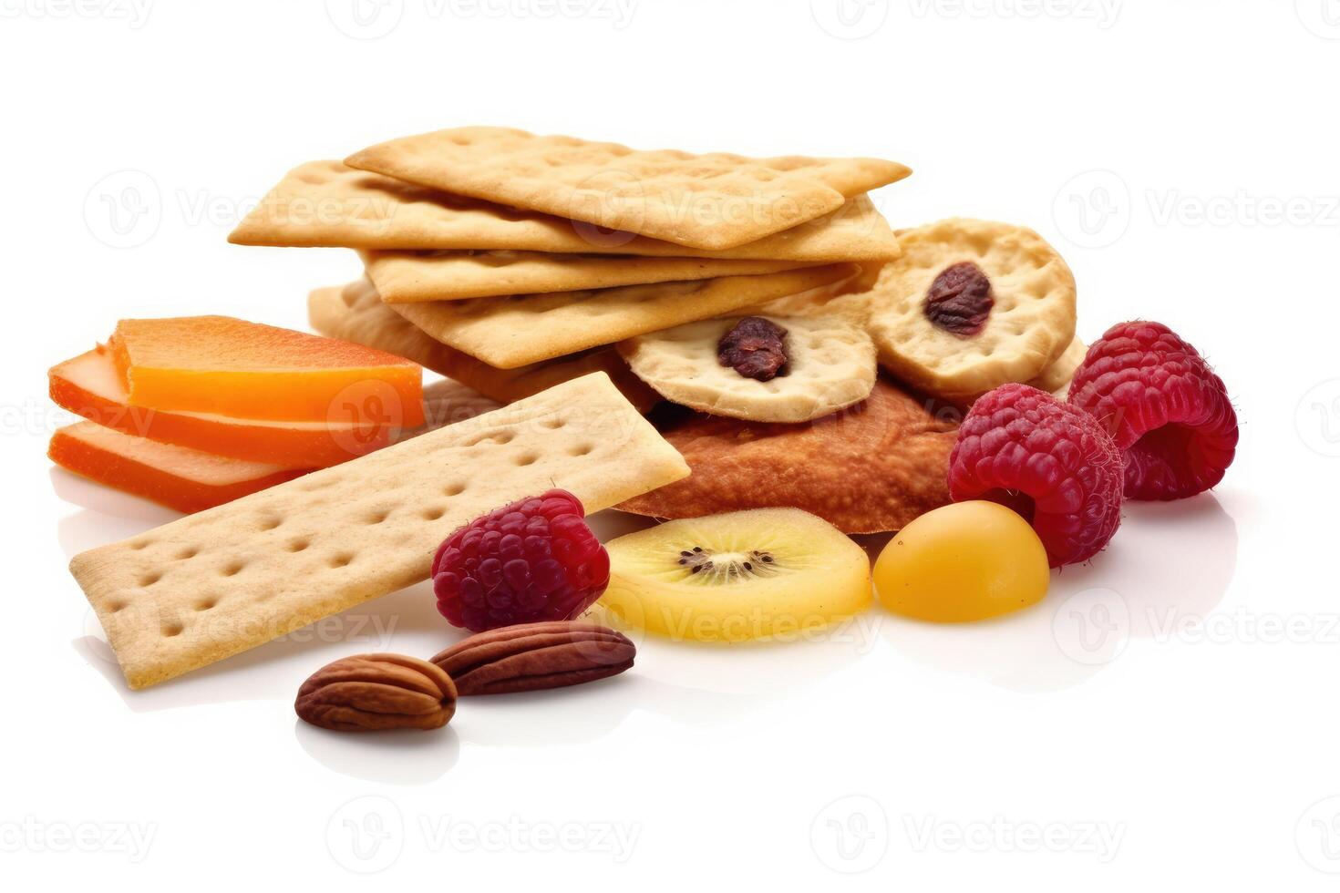 calorie snacks white isolated background Food Photography photo