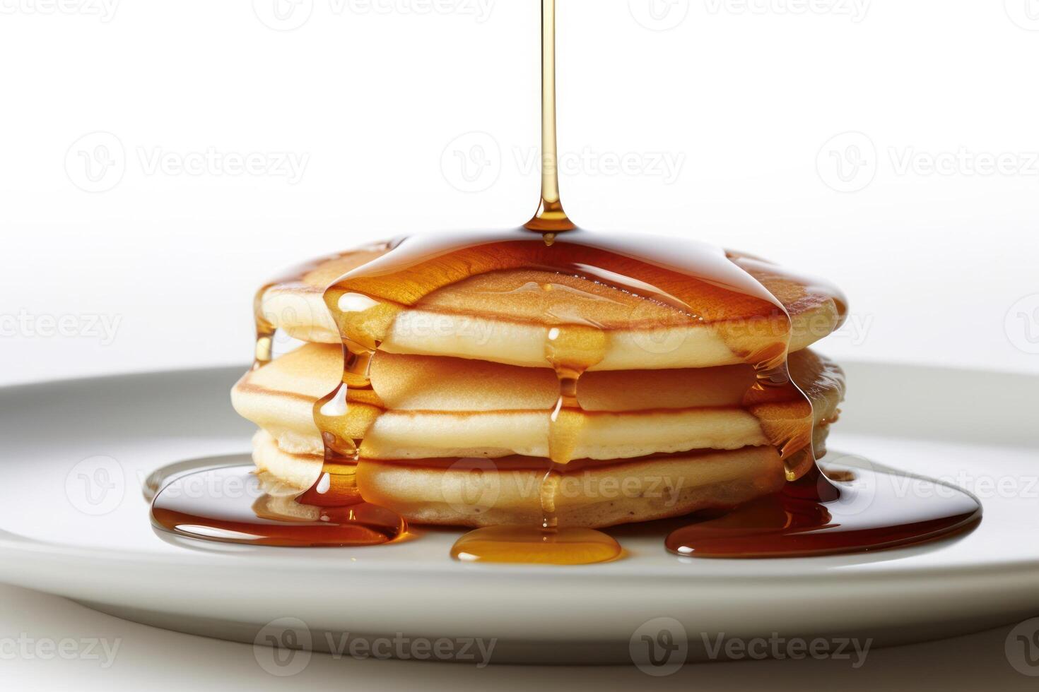 stock photo of pancake with honey glaze food photography