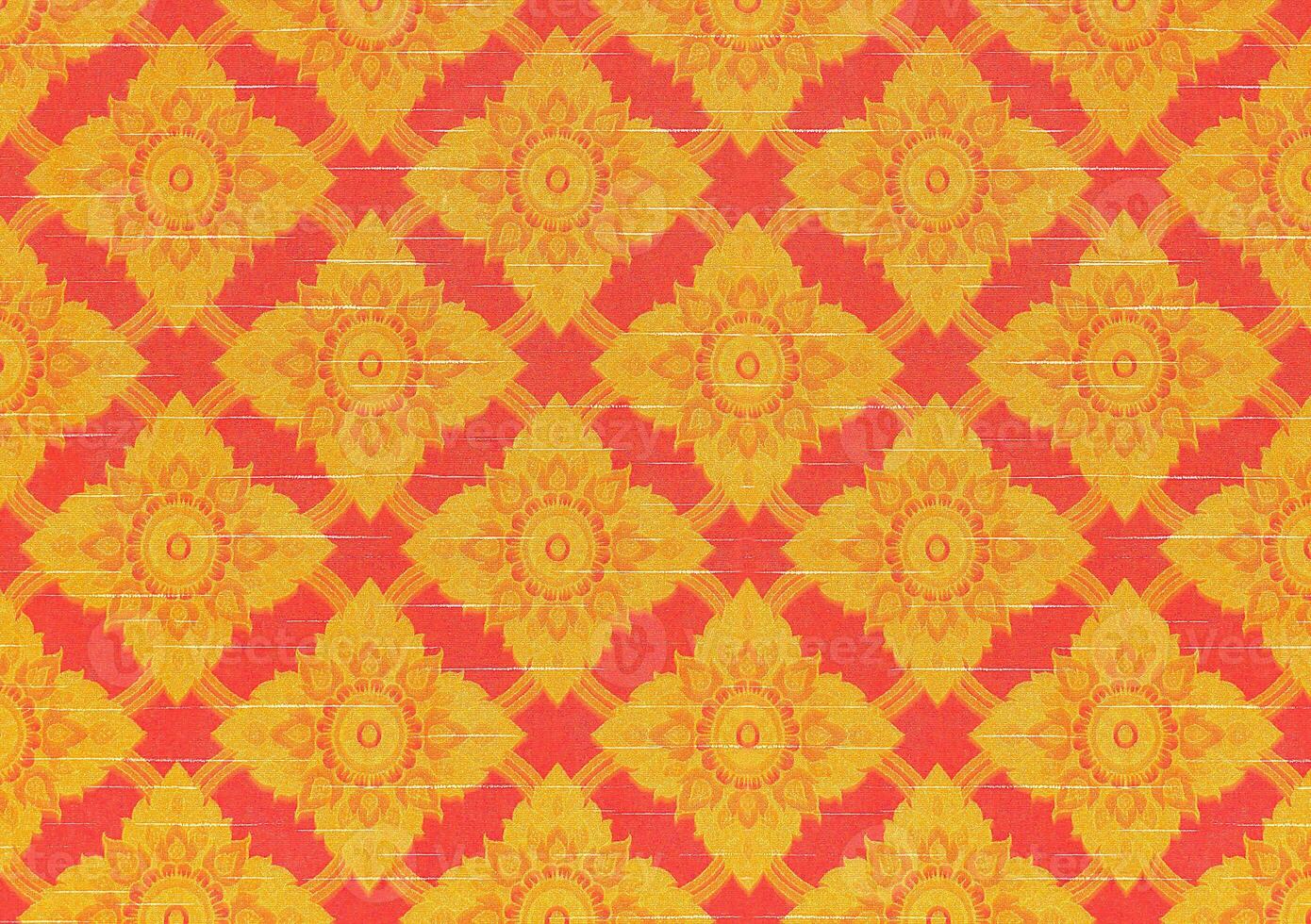 General traditional thai style native fabric weave photo