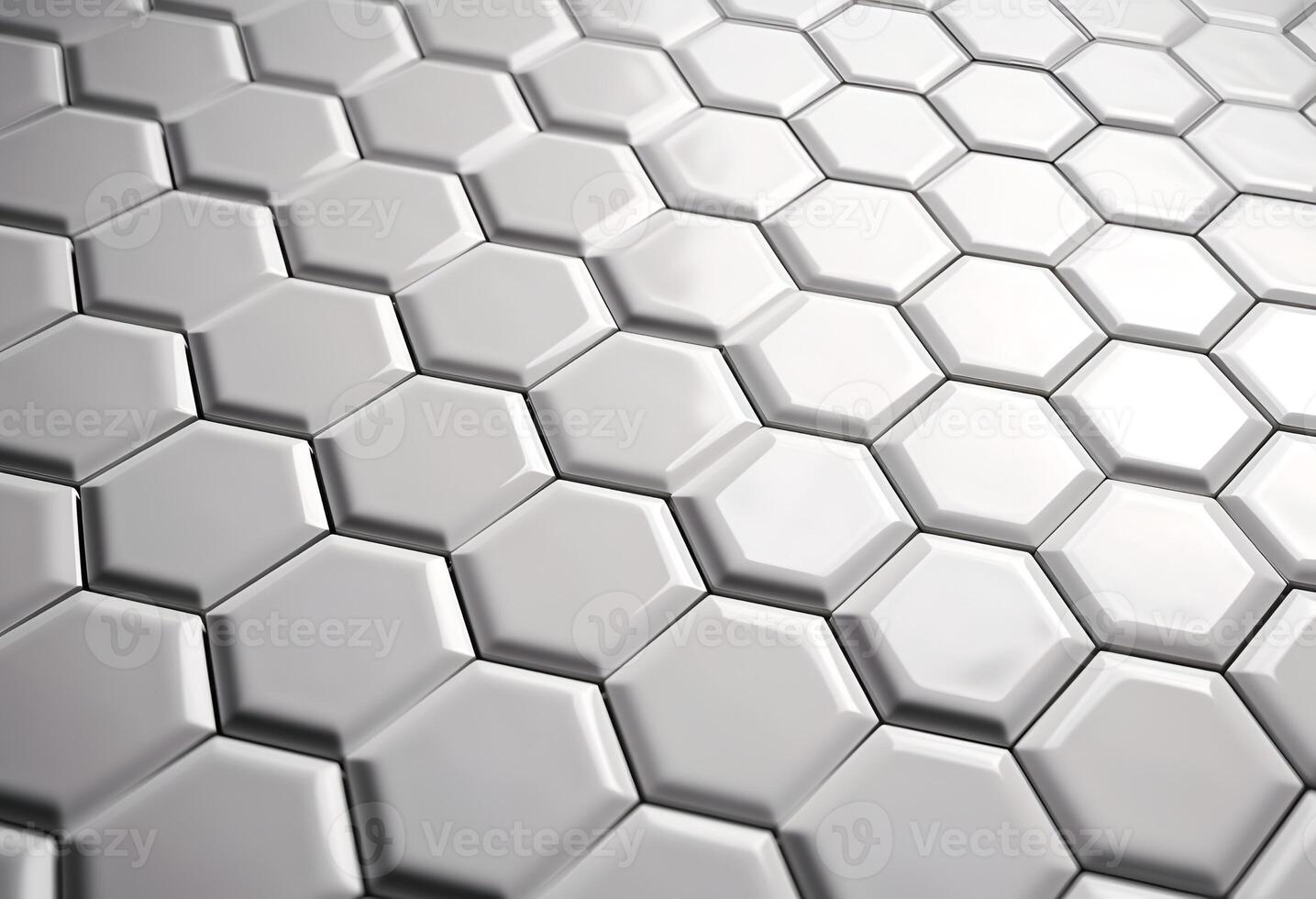 3d illustration of hexagonal parametric pattern. photo