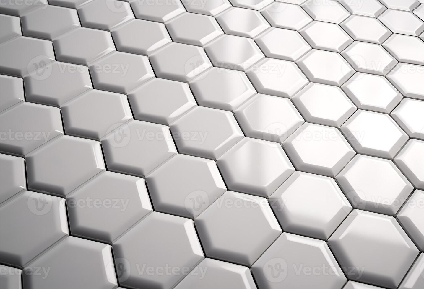 3d illustration of hexagonal parametric pattern. photo