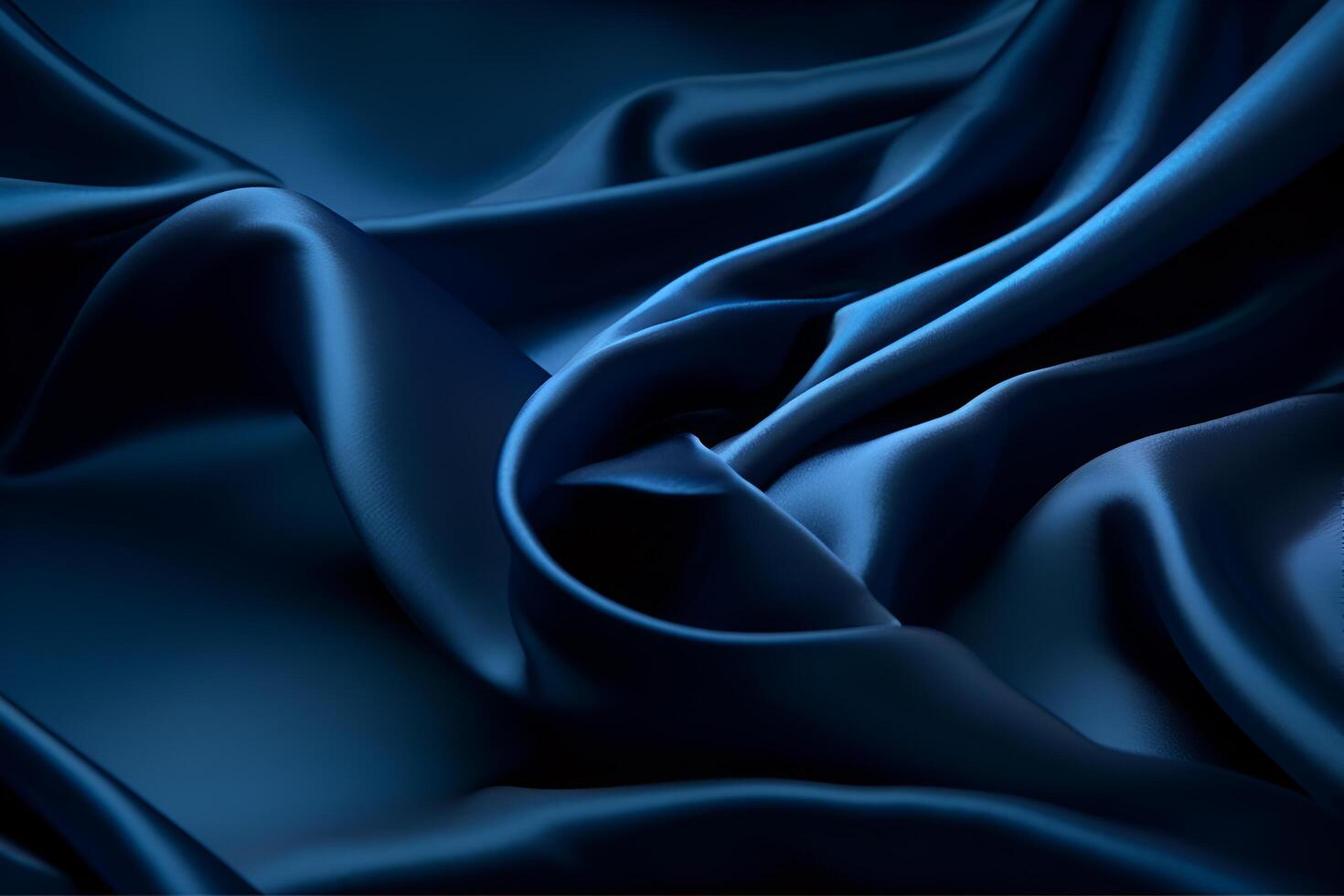Smooth elegant dark blue silk or satin luxury cloth texture can use as abstract background. Luxurious background design. photo